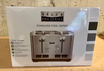 New In Box Bella Pro Series Stainless Steel 4 Slice Toaster - Lot 1 Of 2