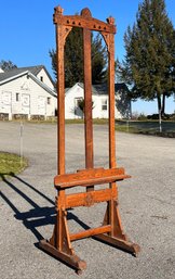 An Eastlake Victorian Carved Oak Studio Easel