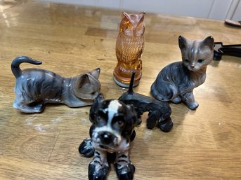 Animal Lot - Including Heavy Cast Iron Blood Hound