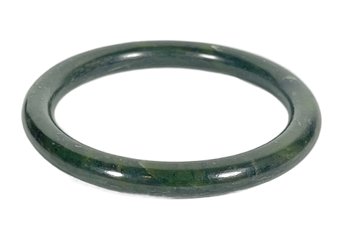 Antique Dark Green Spinach Jade Bangle Bracelet