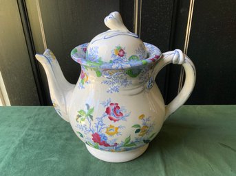 English Victorian Decorated Ironstone Teapot