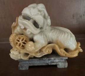 Miniature Asian Soapstone Dragon Figurine