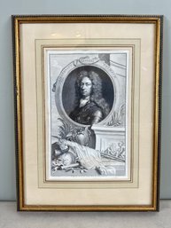 Antique Engraving Print Of Lieutenant General Talmash By Jacobus Houbraken After Sir Godfrey Kneller