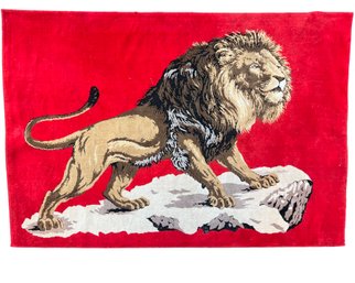 45 Inches X 68 Inches Vintage Lion Rug - AMAZING