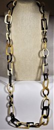 Super Fine Quality Designer Hand Carved Horn Link Chain Necklace 40' Long