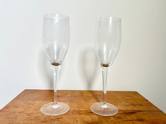 Pair Of Tiffany Champagne Glasses