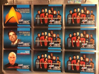 1992 Star Trek The Next Generation Trading Card Set In Sheets/Binder - M