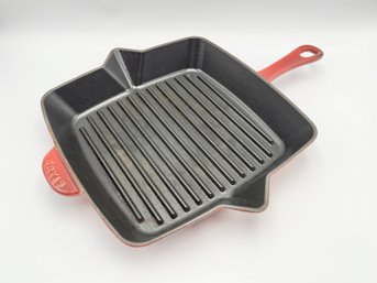 Large Staub Enameled Iron Grill Pan - Size 26