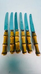 Vintage Bamboo Knife Set