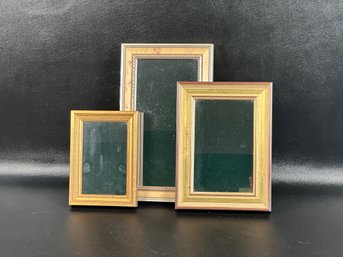 A Great Grouping Of Small Vintage Mirrors With Gilt Wood Frames