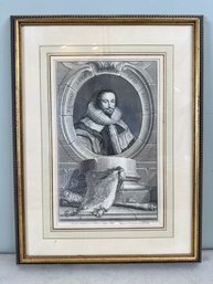 Antique Engraving Print Of Thomas Lord Coventry, Lord Keeper By Jacobus Houbraken After Sir Godfrey Kneller