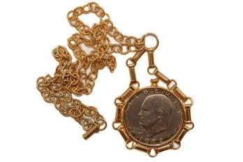 1972 Eisenhower Dollar Coin Pendant