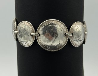 1944 Australian Coin Bracelet - Sterling (Coin) Silver