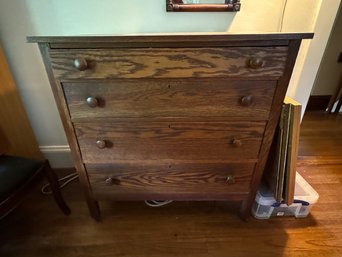 OAK FOUR DRAWER CHEST