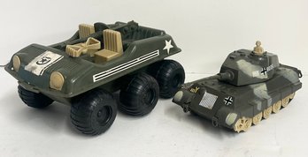 Lot Of 2 Vintage Durham Industries Military Vehicle Toys