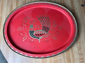 MCM Red Peacock Tray