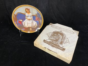 Vintage Norman Rockwell 'Waiting At The Dance' Collectible Plate