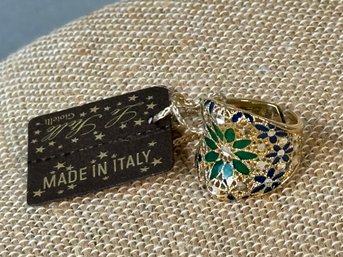 Stunning Italian LeStelle Gioielli Sterling Silver Ring, Purchased In Sorrento Italy