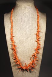 Fine Vintage Branch Coral Necklace 22' Long