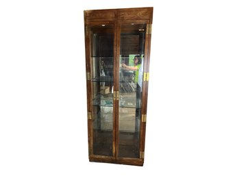 Campaign Style Illuminated Display Cabinet