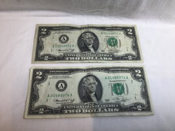 Two Dollar Bill Lot