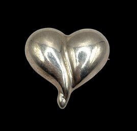 Vintage Mexican Sterling Silver Bubble Heart Pin/brooch