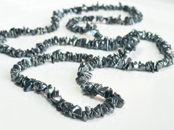 A Vintage Hematite Chip Necklace