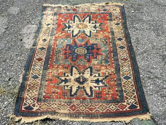 An Antique Hamadan Wool Rug