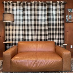 Black And White Buffalo Check Light Filtering Curtains - 6 Panels