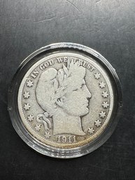 1911-D Barber Half Dollar