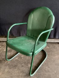 Green Metal Patio Armchair