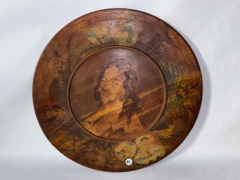 A FLEMISH ART BURNTWOOD TRAY