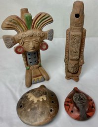 Aztec Mayan And Other Clay Whistles (4)