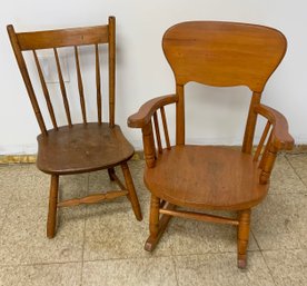 Childs Antique Rocker & Chair