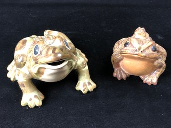 Frog Figurines Lot Of 2