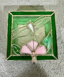 Colorful Glass Jewelry Dragonfly Box