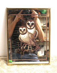 Retro Owl Graphic Mirror