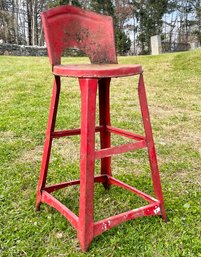 A Vintage Metal High Chair, 1930's - Grand As Plant Stand!