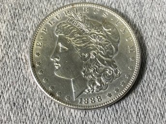 Estate Fresh 1888 Morgan Dollar - Sold As Found - Uncleaned Or Polished - Nice Coin - Dated 1888 - Nice !