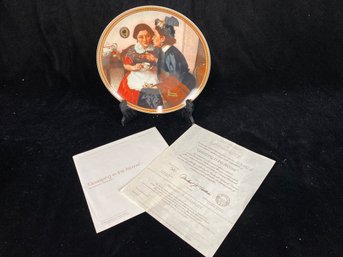 1983 'Gossiping In The Alcove Norman Rockwell Plate