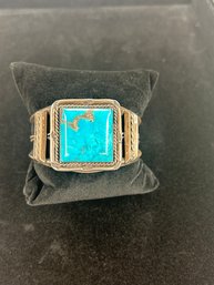 Sterling And Turquoise Cuff Bracelet