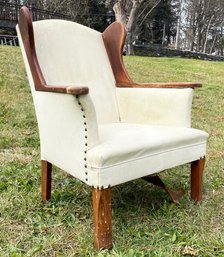 An Unusual Vintage Deconstructed Wing Back Chair Possibly Cocheo Brothers