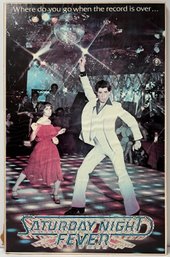 Vintage Original 1977 Saturday Night Fever Movie Poster - 21 X 33 - Unframed - John Travolta - Karen Gorney