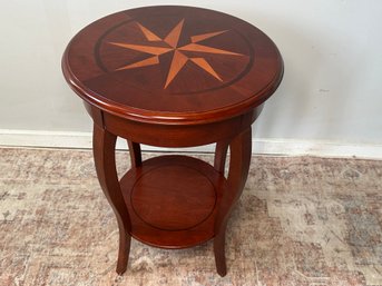 Bombay Company Compass Inlay End Table, 2 Of 2