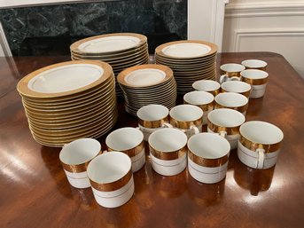 Large China Set By Muirfield With Setting For 16,  80 Pieces.