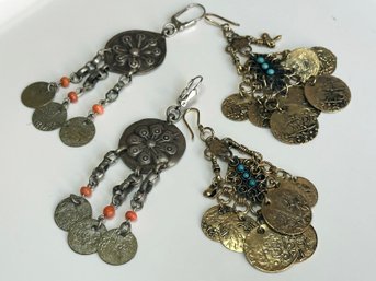 Two Pair Vintage Moroccan Earrings