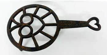 Antique 1829 Cast Iron Trivet