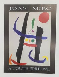Joan Miro A Toute Epreuve Offset Lithograph
