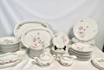 Vintage Bareuther Floral China Dinner Service 58 Pieces