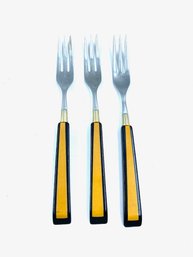 Trio Of Vintage Bakelite Handled Forks
